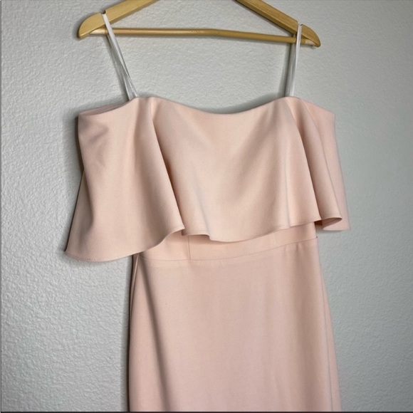 ANTHRO BHLDN DARA OFF SHOULDER FLOUNCE MAXI DRESS size 8 - Picture 10 of 11